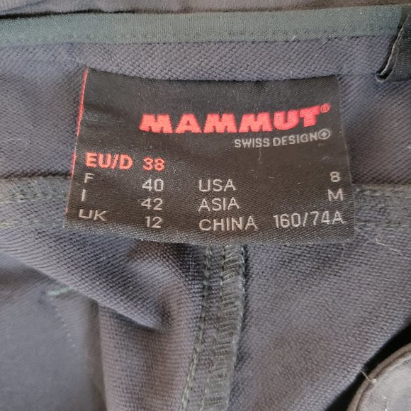 Mammut Traleika Soft Shell Pants Size 8 Dark Gray - Picture 8 of 9